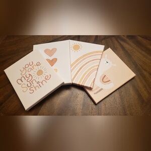 Wall Art 4 piece set 8x10 Rainbows